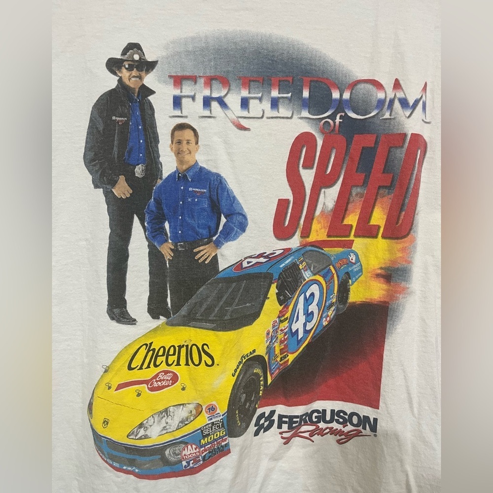 Vintage Ferguson Racing #43 NASCAR Tee “Freedom of Speed” Graphic Size XL
